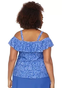 Plus Luna Tortuga Tankini Swim Top