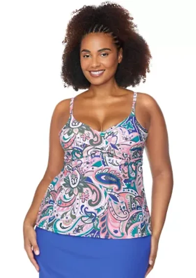 Plus Santorini Aries Tankini Swim Top