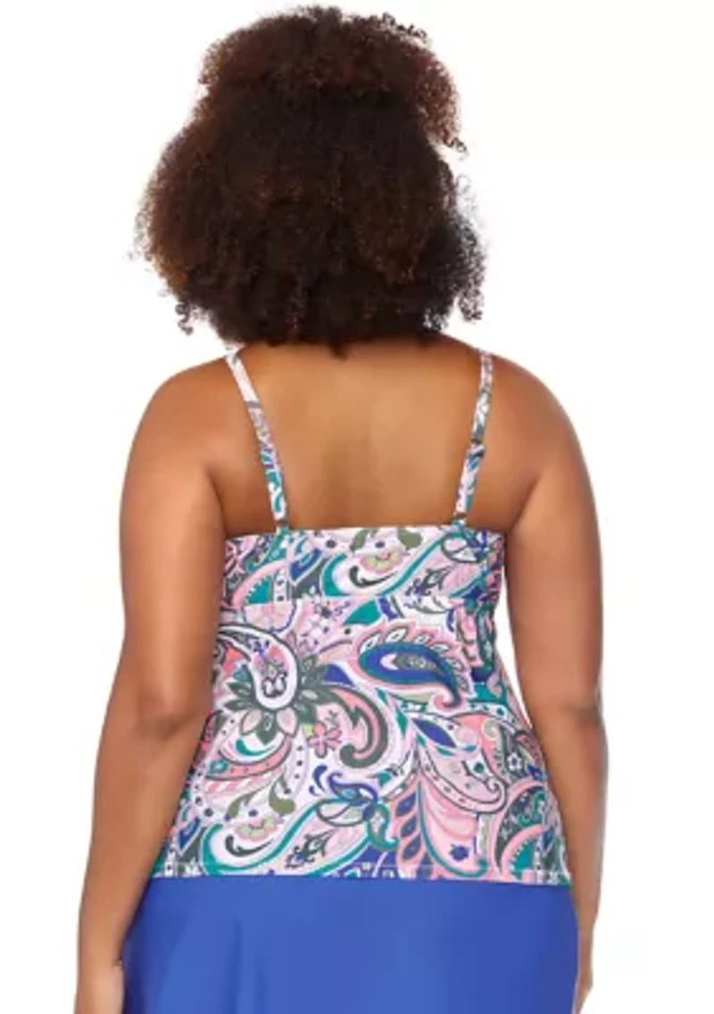Plus Santorini Aries Tankini Swim Top