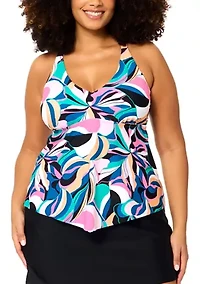 Plus Supernatural Aviva Tankini Swim Top