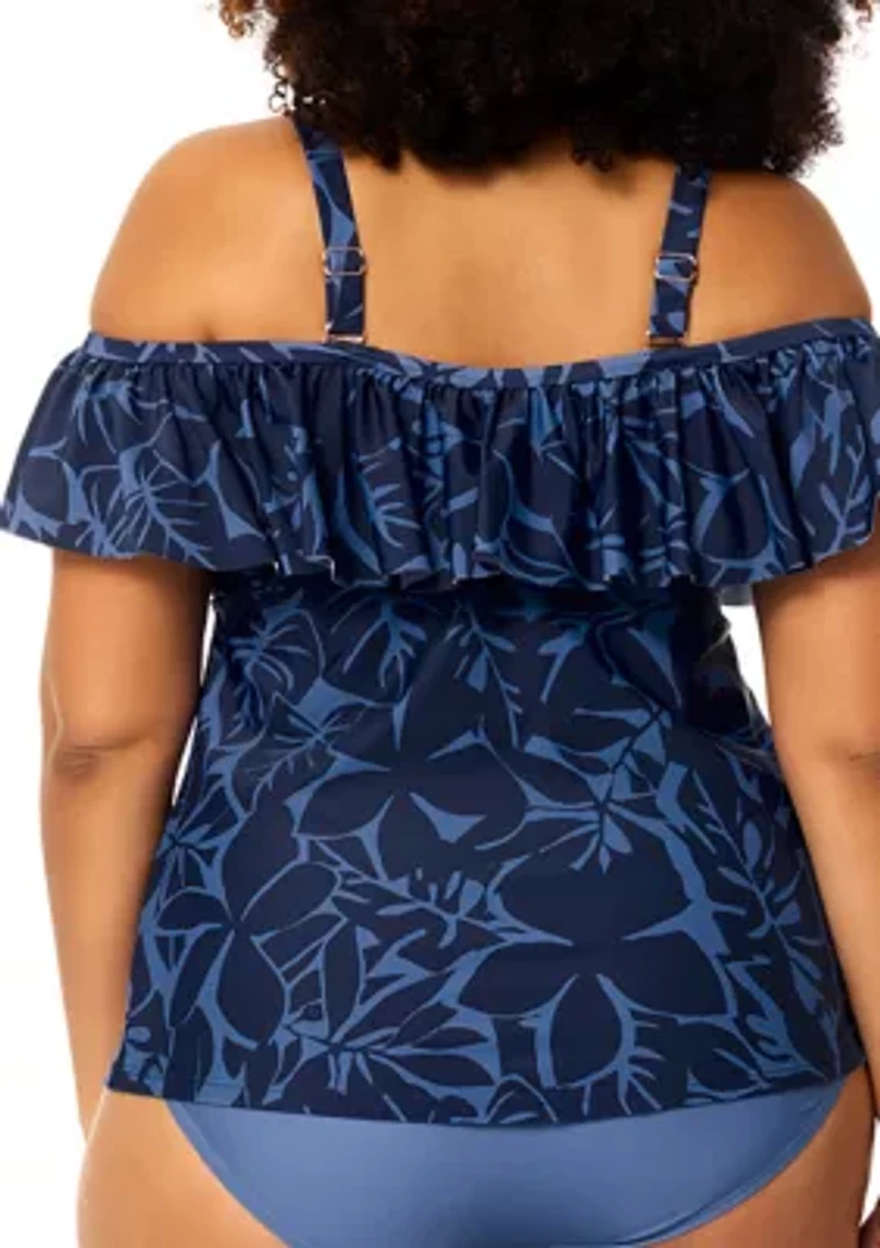 Plus Solstice Canyon Tortuga Tankini Swim Top