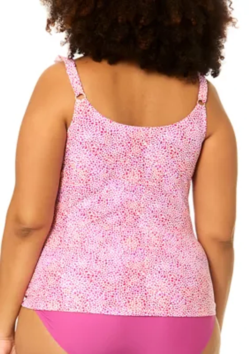 Plus Cosmic Sunset Andressa Tankini Swim Top