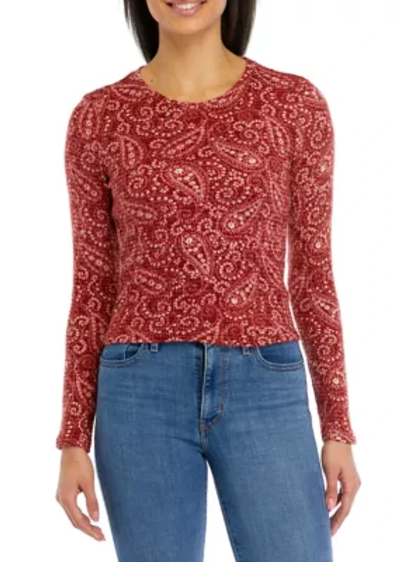 Long Sleeve Ribbed Tiny T-Shirt