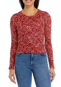 Long Sleeve Ribbed Tiny T-Shirt