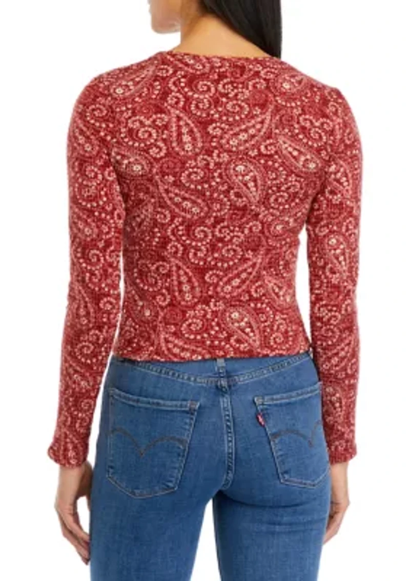 Long Sleeve Ribbed Tiny T-Shirt