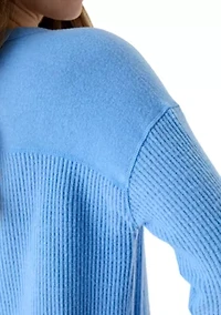 Women's Textured Cozy Knit Henley Shirt