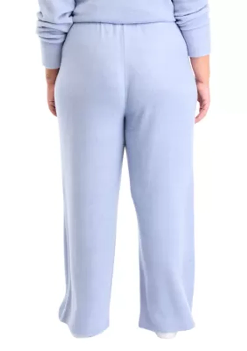 Plus Boucle Cozy Wide Leg Pants