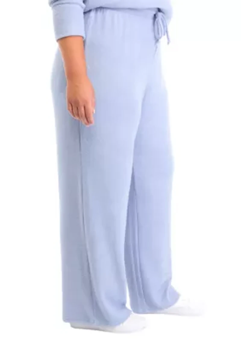 Plus Boucle Cozy Wide Leg Pants