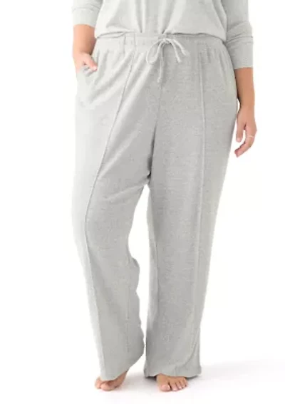 Plus Pintuck Wide Leg Joggers