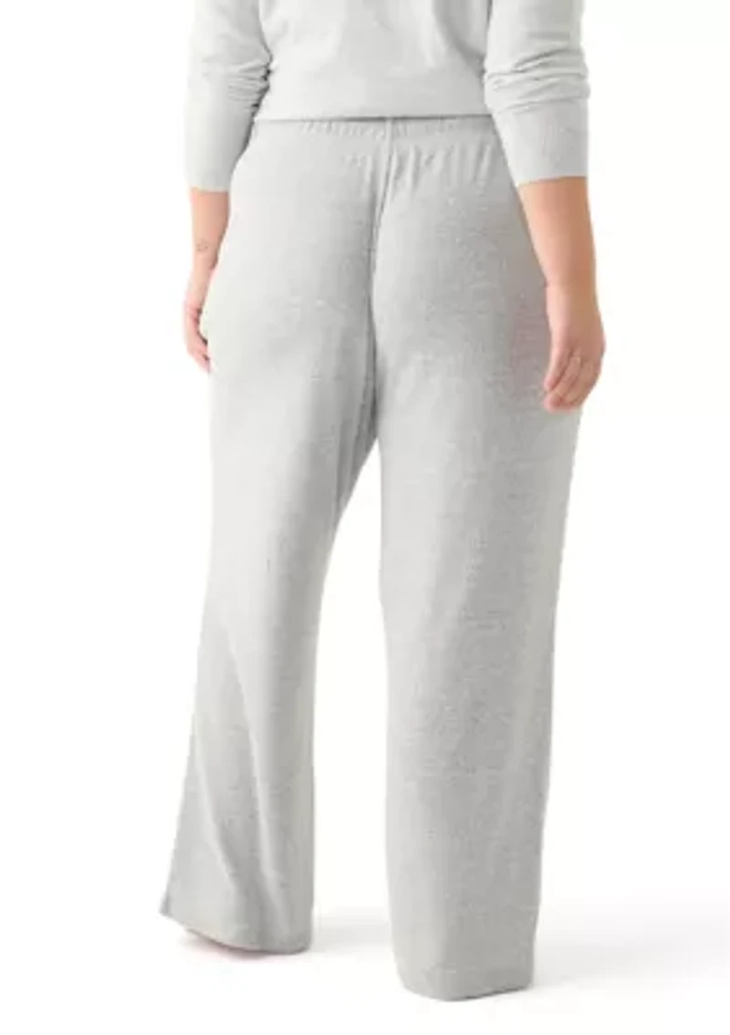 Plus Pintuck Wide Leg Joggers