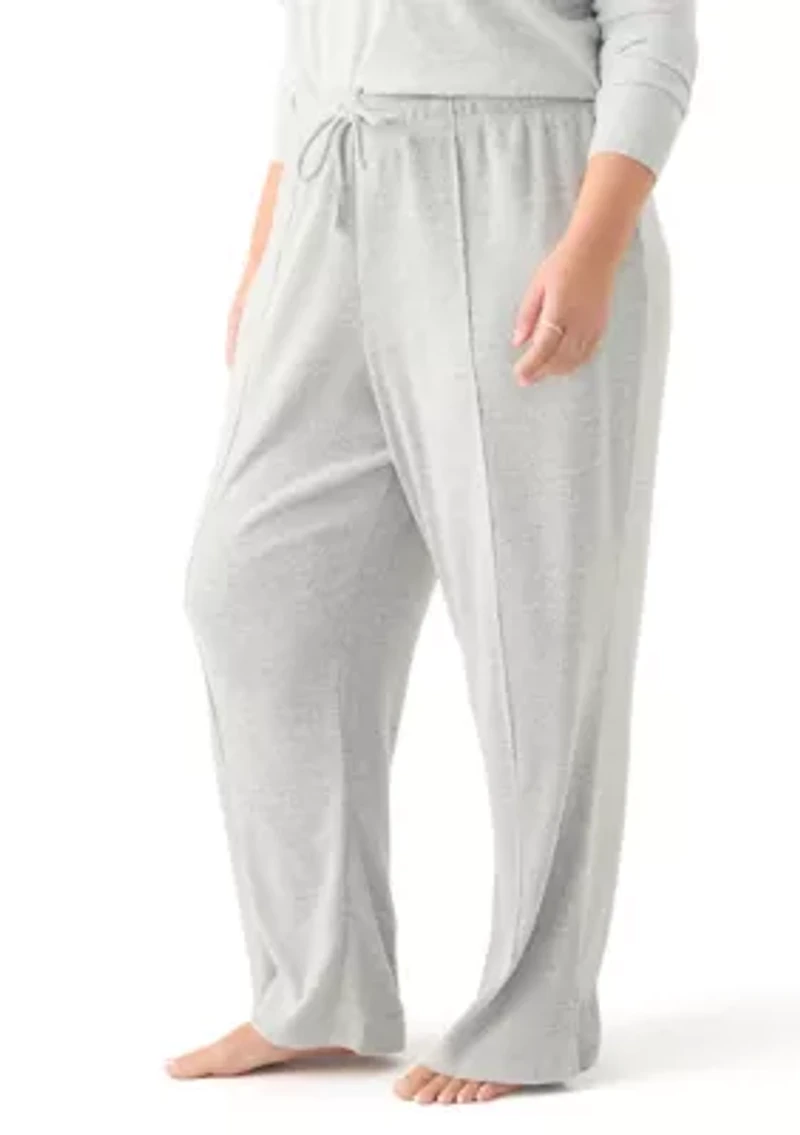 Plus Pintuck Wide Leg Joggers