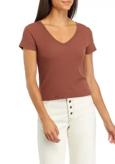 Women's Short Sleeve Ribbed T-Shirt