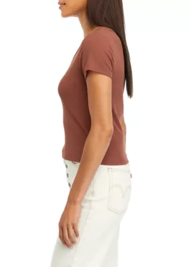 Women's Short Sleeve Ribbed T-Shirt