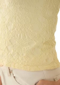 Women's Floral Embroidered Seamless Top