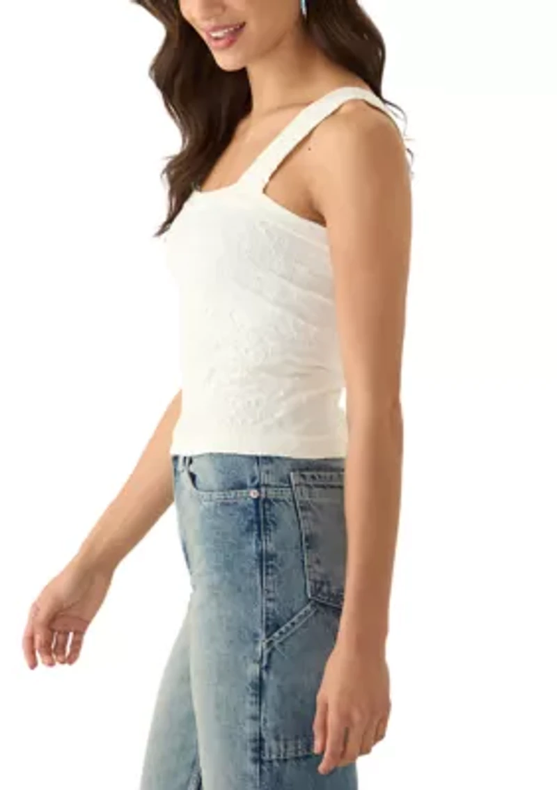 Women's Floral Embroidered Seamless Tank Top