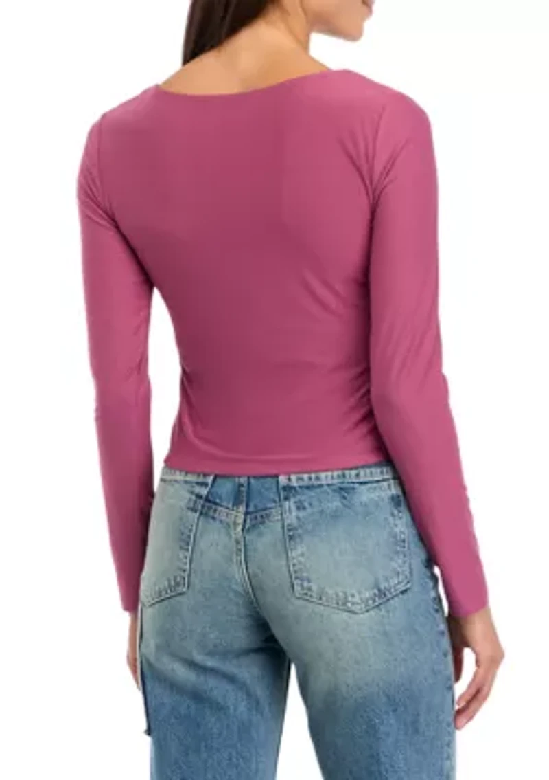 Women's Long Sleeve Peached Jersey T-Shirt