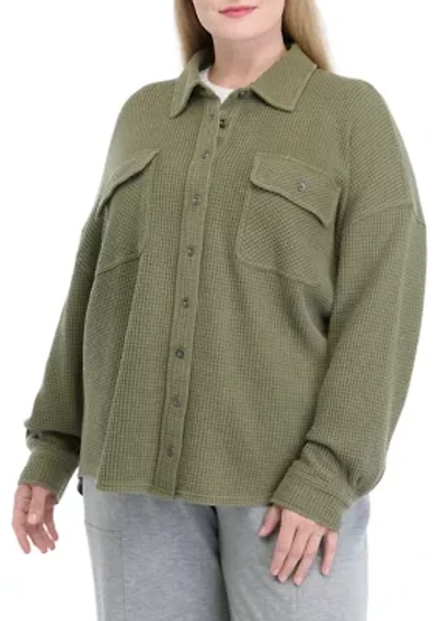 Plus Waffle Shacket