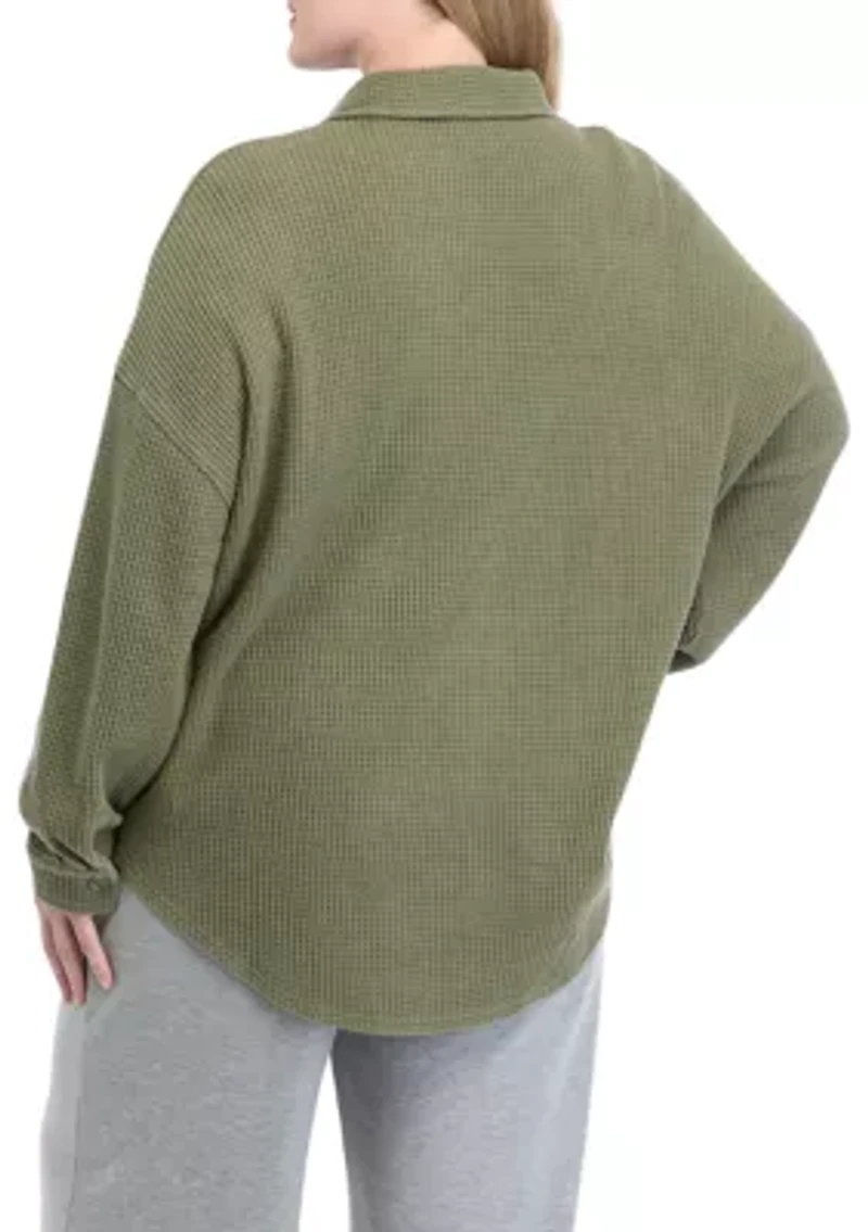Plus Waffle Shacket