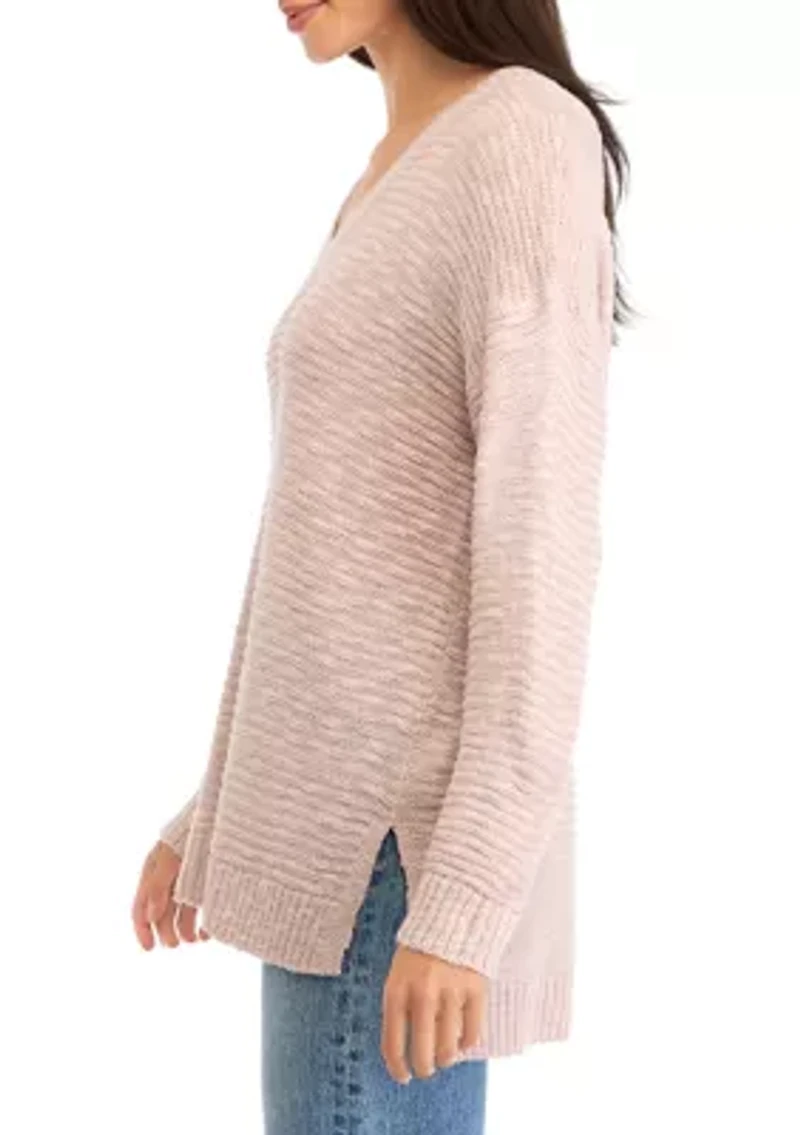 Women's V-Neck Tunic Sweater