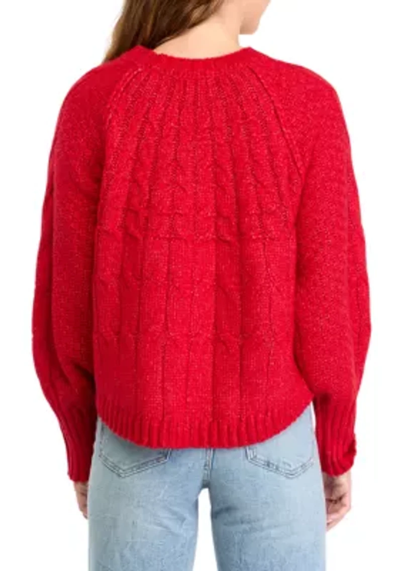 Women's Cable Crew Neck Sweater