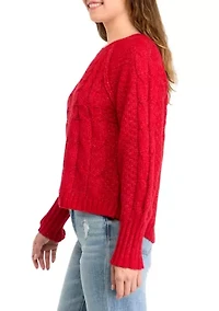 Women's Cable Crew Neck Sweater