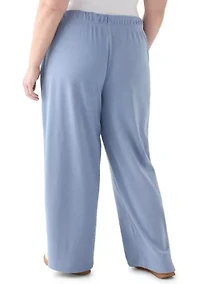 Plus Thermal Hacci Wide-Leg Pants