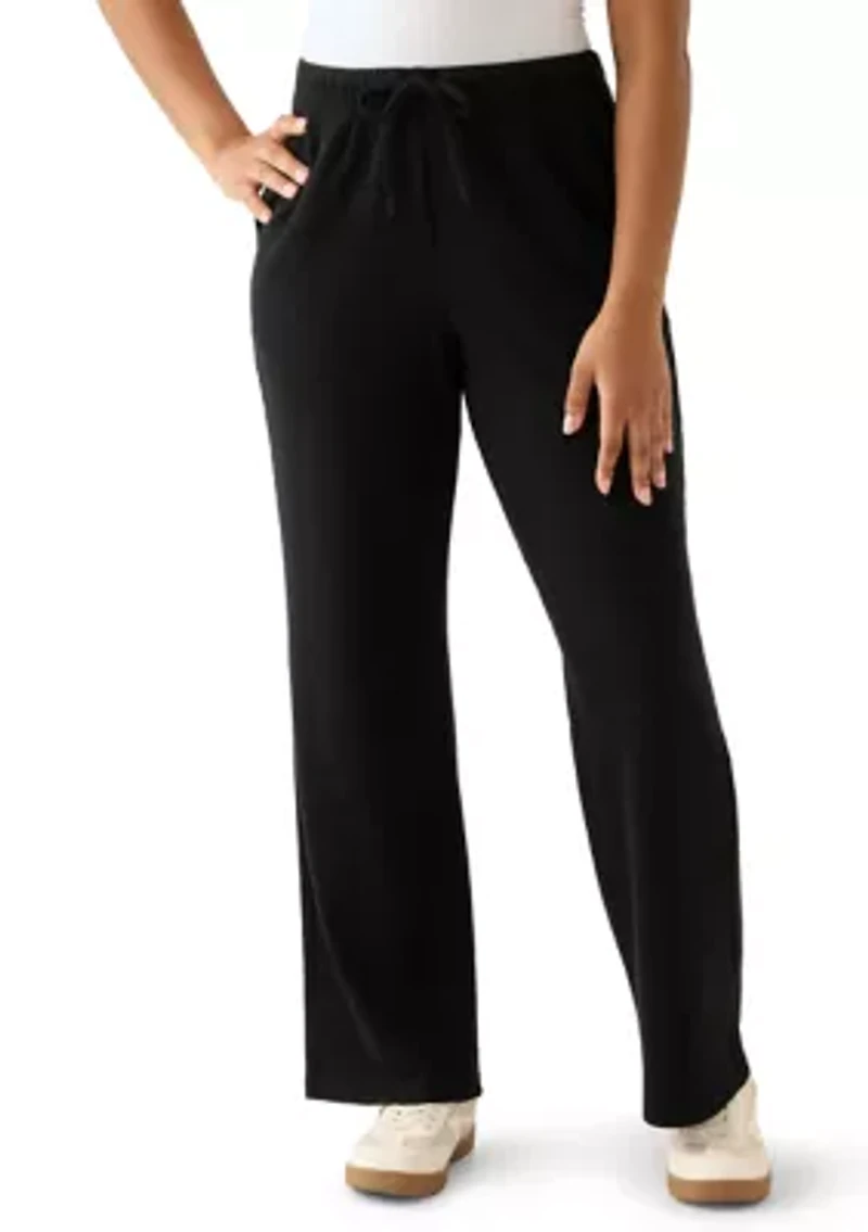Women's Cozy Knit Wide Leg Pants