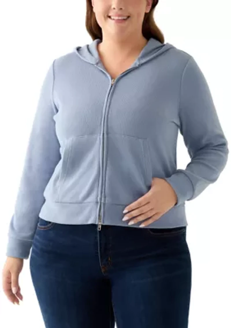 Plus Thermal Hacci Zip Jacket