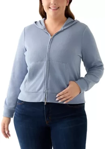 Plus Thermal Hacci Zip Jacket