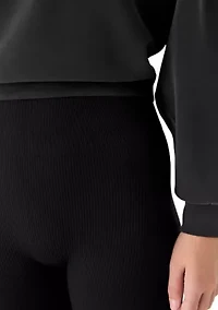 Women's Seamless Ribbed Pull On Leggings