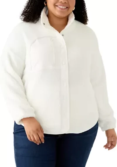 Plus Snap Front Sherpa Jacket