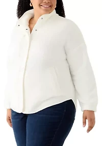 Plus Snap Front Sherpa Jacket