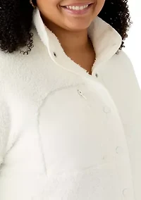 Plus Snap Front Sherpa Jacket
