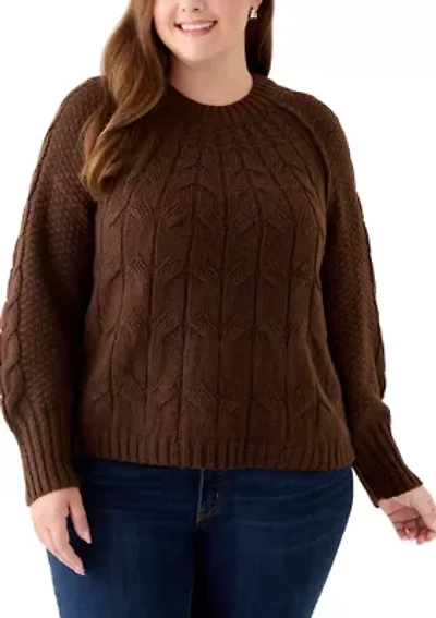 Plus Cascade Cable Pullover