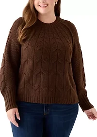 Plus Cascade Cable Pullover
