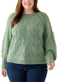 Plus Cascade Cable Pullover