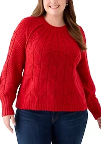 Plus Cascade Cable Pullover