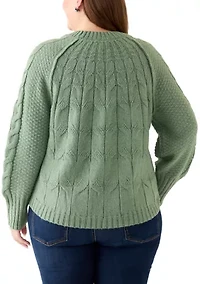 Plus Cascade Cable Pullover