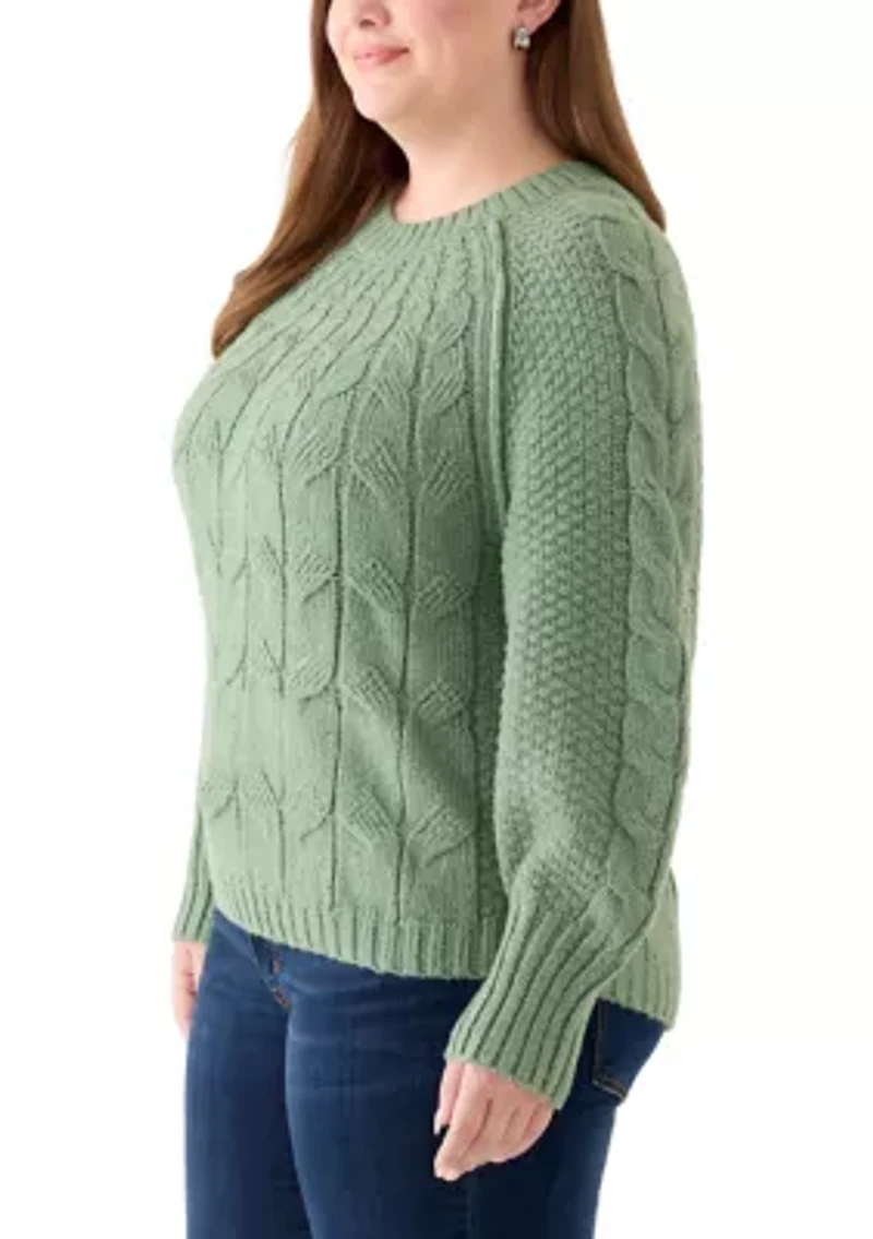Plus Cascade Cable Pullover