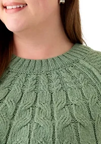 Plus Cascade Cable Pullover