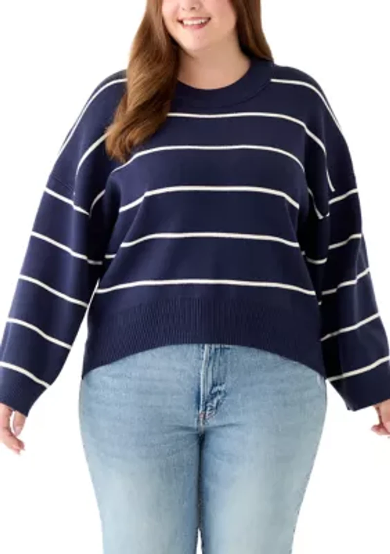 Plus Striped Sweater