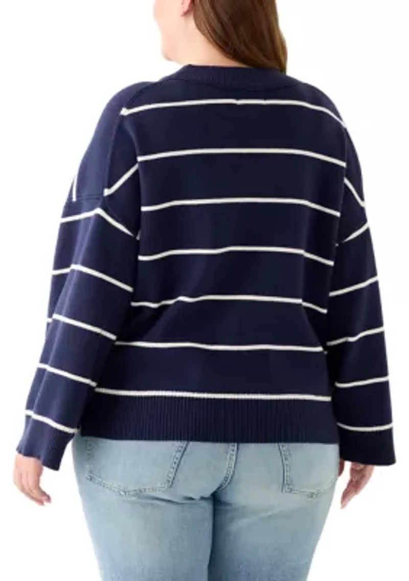 Plus Striped Sweater