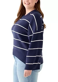 Plus Striped Sweater
