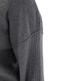 Women's Long Sleeve Drop Shoulder V-Neck Shirt