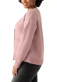 Women's V-Neck Button Front Cardigan