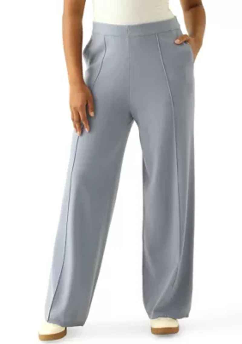 Women's Sweater Pants with Piping