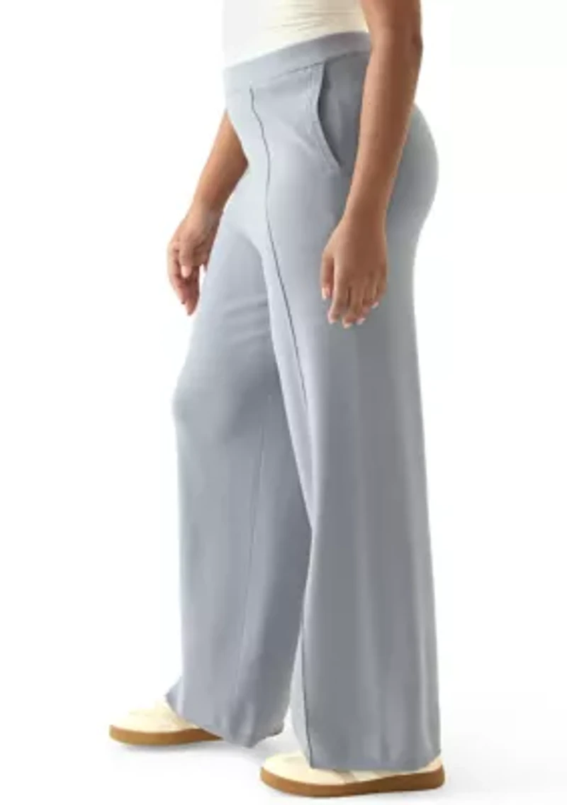 Women's Sweater Pants with Piping