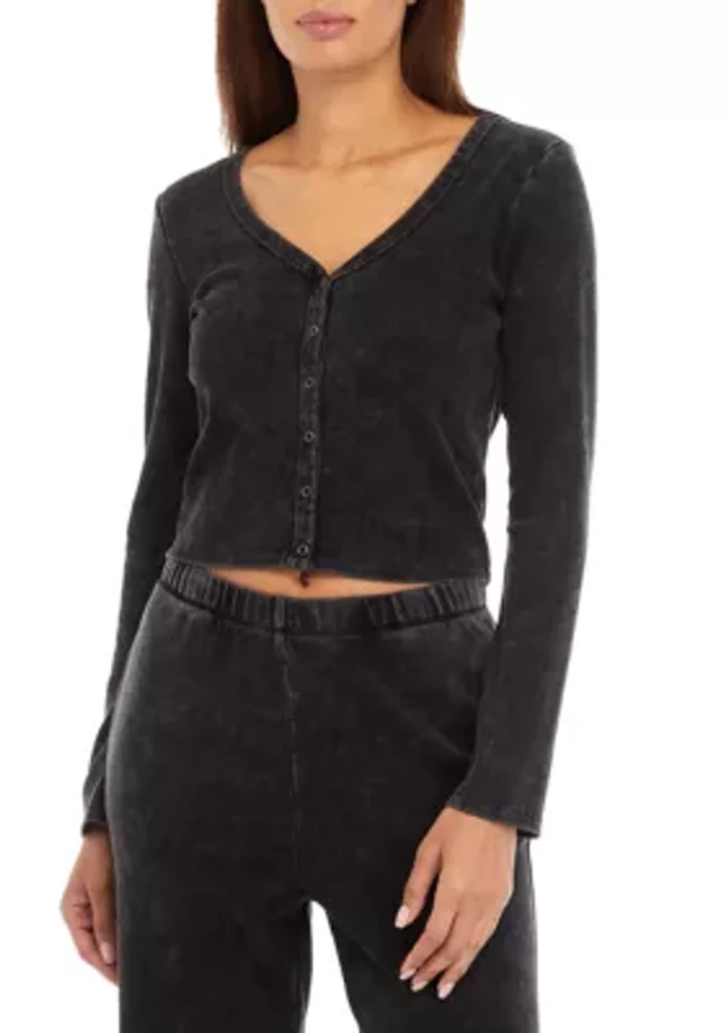 Women's Mineral Wash Cardigan