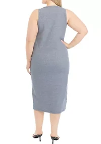 Plus Tank Midi Dress with Side Slit