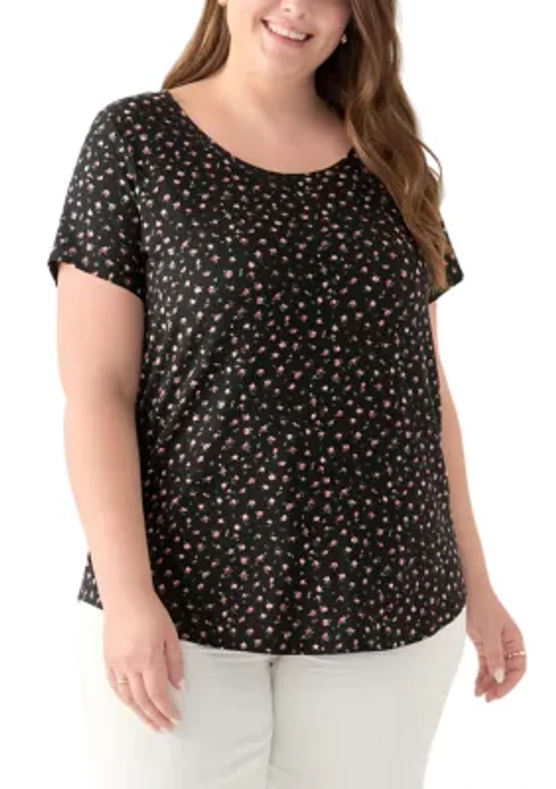 Plus Short Sleeve Printed T-Shirt